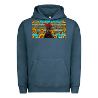 Pigment Midnight Navy doberman with sunflowers license plate Urban Hoodie - Artiststas