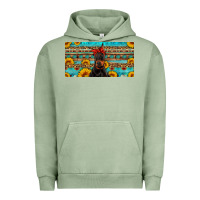 Pigment Oil Green doberman with sunflowers license plate Urban Hoodie - Artiststas