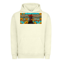 Pigment Pistachio doberman with sunflowers license plate Urban Hoodie - Artiststas