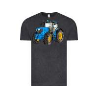 Vintage Black western farm tractor blue Vintage Tee - Artiststas