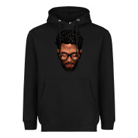 Black bearded black man portrait Heavyweight Hoodie - texasbilliewilder