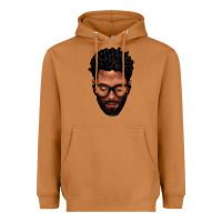Meerkat bearded black man portrait Heavyweight Hoodie - texasbilliewilder