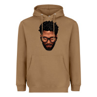 Toasted Coconut bearded black man portrait Heavyweight Hoodie - texasbilliewilder