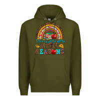 Army Green i love my job for all the little reasons Premium Hoodie - AdoDesignShop