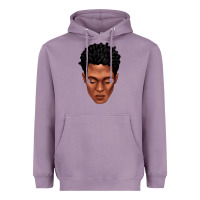Lavender black man portrait Heavyweight Hoodie - texasbilliewilder