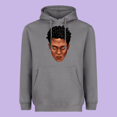Black Man Portrait Heavyweight Hoodie Designed By Texasbilliewilder