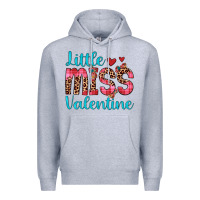 Heather Grey little miss valentine Premium Hoodie - JahusDesignShop