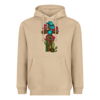 Mushroom Gemstone Cross With Cactus Heavyweight Hoodie - RanaPortraitStore