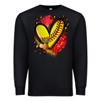 Black fruits and softball heart Premium Sweatshirt - Zillion Design Studio