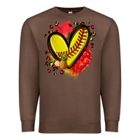 Chestnut fruits and softball heart Premium Sweatshirt - Zillion Design Studio