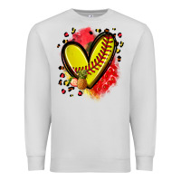 Dove Grey fruits and softball heart Premium Sweatshirt - Zillion Design Studio