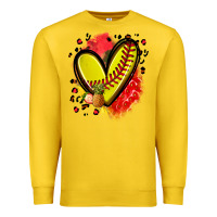 Lemon fruits and softball heart Premium Sweatshirt - Zillion Design Studio