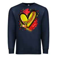 Navy fruits and softball heart Premium Sweatshirt - Zillion Design Studio