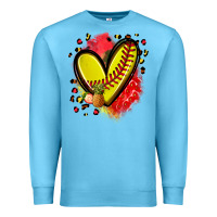 Ocean Blue fruits and softball heart Premium Sweatshirt - Zillion Design Studio