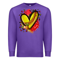 Purple fruits and softball heart Premium Sweatshirt - Zillion Design Studio
