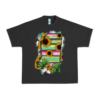 Pigment Black Mississippi Map Sunflower Cactus Serape Urban Heavy Tee - RanaPortraitStore