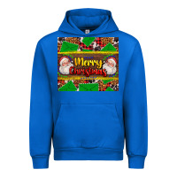 Cobalt merry Christmas with Santa Claus Urban Hoodie - AdoDesignShop