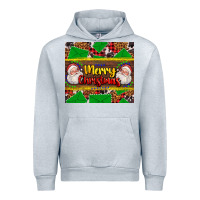 Heather Grey merry Christmas with Santa Claus Urban Hoodie - AdoDesignShop
