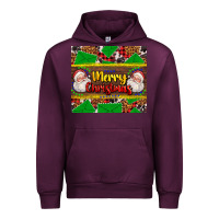 Mauve Wine merry Christmas with Santa Claus Urban Hoodie - AdoDesignShop
