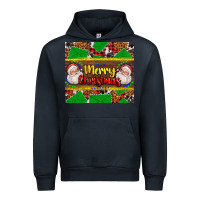 Navy merry Christmas with Santa Claus Urban Hoodie - AdoDesignShop