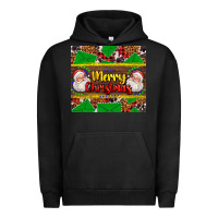 Pigment Black merry Christmas with Santa Claus Urban Hoodie - AdoDesignShop