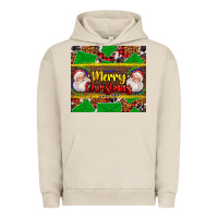 Pigment French Oak merry Christmas with Santa Claus Urban Hoodie - AdoDesignShop