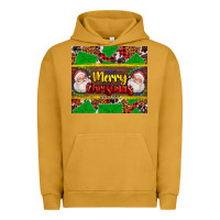 Pigment Peanut Butter merry Christmas with Santa Claus Urban Hoodie - AdoDesignShop