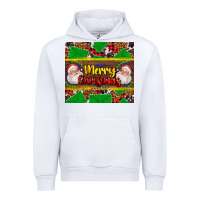 White merry Christmas with Santa Claus Urban Hoodie - AdoDesignShop