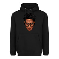 Black black man portrait Heavyweight Hoodie - texasbilliewilder