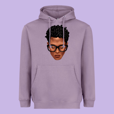 Black Man Portrait Heavyweight Hoodie Designed By Texasbilliewilder