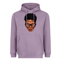 Lavender black man portrait Heavyweight Hoodie - texasbilliewilder