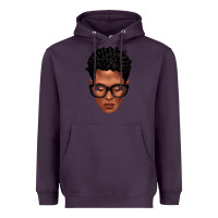 Plum black man portrait Heavyweight Hoodie - texasbilliewilder