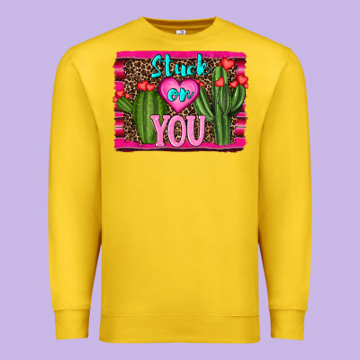 Stuck On You Cactus Premium Sweatshirt Designed By Ranaportraitstore