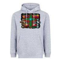 Heather Grey Western Cross Heavyweight Hoodie - RanaPortraitStore