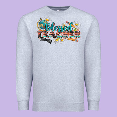 Blessed Teacher Premium Sweatshirt Designed By Texasbilliewilder