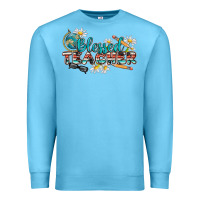 Ocean Blue blessed teacher Premium Sweatshirt - texasbilliewilder