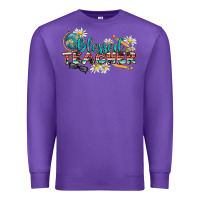 Purple blessed teacher Premium Sweatshirt - texasbilliewilder