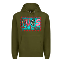 Army Green hugs and kisses Premium Hoodie - JahusDesignShop