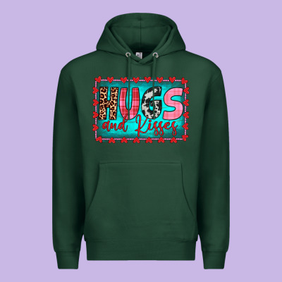 Hugs And Kisses Premium Hoodie Designed By Jahusdesignshop