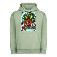 Pigment Oil Green cozy winter with gloves and scarf Urban Hoodie - AdoDesignShop