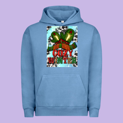 Cozy Winter With Gloves And Scarf Urban Hoodie Designed By Adodesignshop