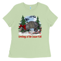 Matcha greetings of the season y'all with armadillo Ladies Tee - BarkalooDesign