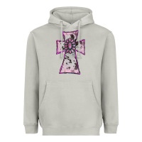 Moon Dust Cowhide Pink Gemstone Cross Heavyweight Hoodie - RanaPortraitStore