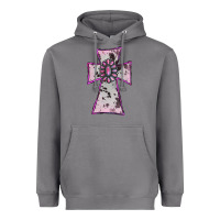 Storm Cowhide Pink Gemstone Cross Heavyweight Hoodie - RanaPortraitStore