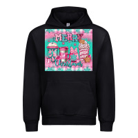 Black merry Christmas pink coffee Urban Hoodie - Jasminsmagicworld