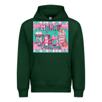Forest Green merry Christmas pink coffee Urban Hoodie - Jasminsmagicworld