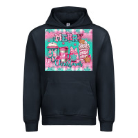 Navy merry Christmas pink coffee Urban Hoodie - Jasminsmagicworld