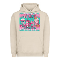 Pigment French Oak merry Christmas pink coffee Urban Hoodie - Jasminsmagicworld