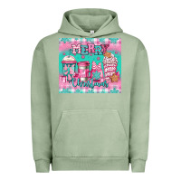Pigment Oil Green merry Christmas pink coffee Urban Hoodie - Jasminsmagicworld