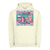 Pigment Pistachio merry Christmas pink coffee Urban Hoodie - Jasminsmagicworld